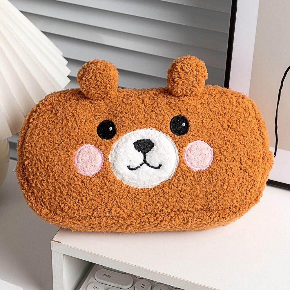 Cartoon Mäppchen Plüsch Aufbewahrungstasche für Schreibwaren Niedliche Stiftebox Schul- Bürobedarf