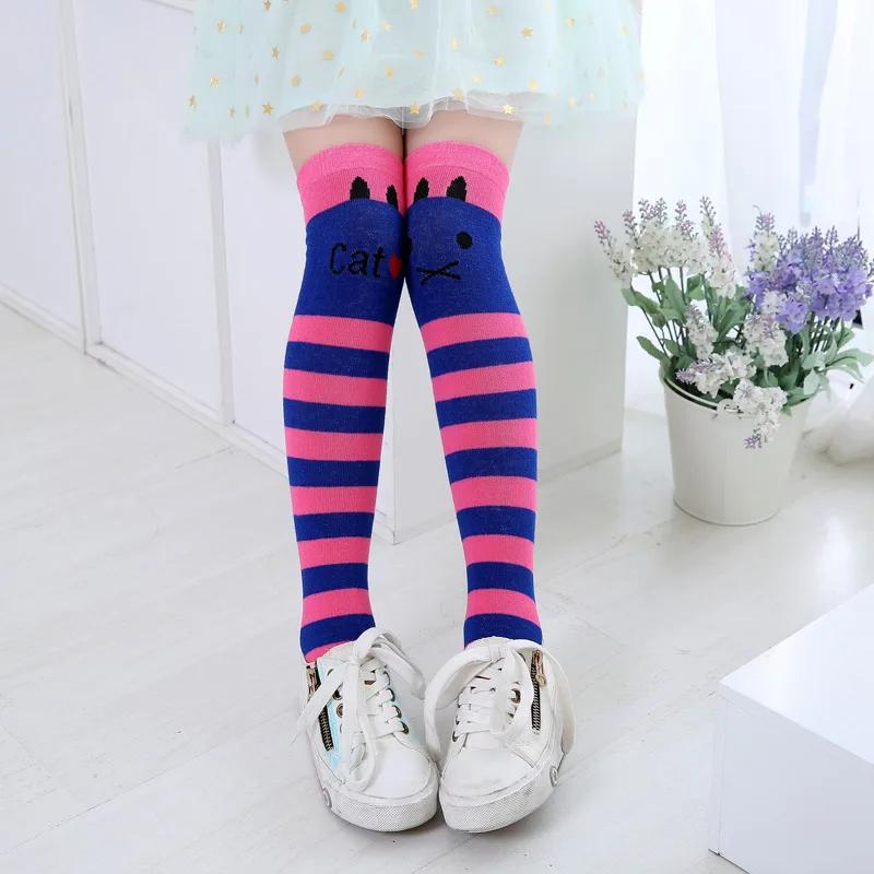 Girl Socks 3-12 Years Old Cotton Knee High Lovely Long Children's Legwarmers Kids Dance Stocking Cute Animal Carton
