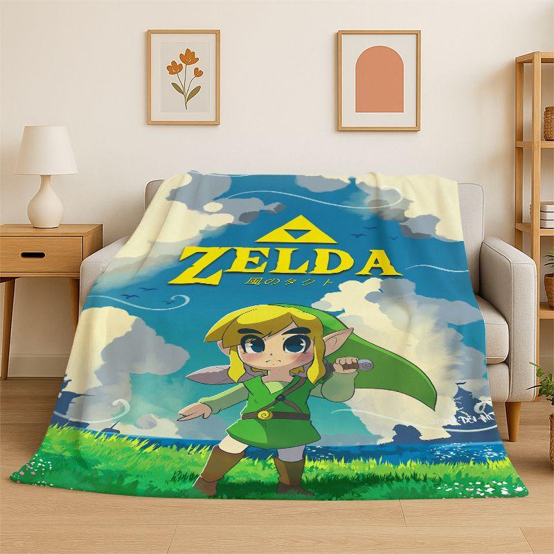 Classic Z-Zelda Cartoon Games Soft Flannel Throw Blanket,Cozy Blanket for Bed,Couch,Sofa,Bedroom,Living Room,Picnic  Camping