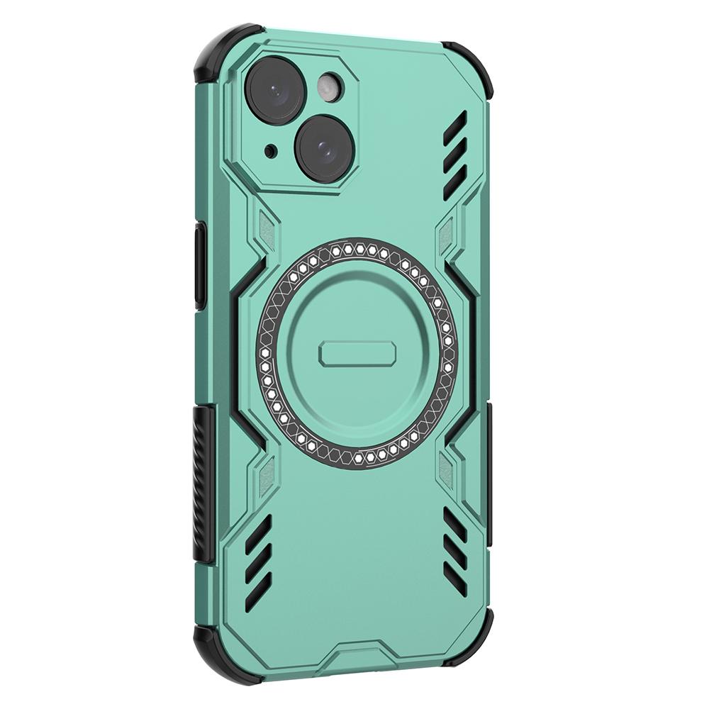 

Магнитный чехол для iPhone 15 Butterfly Armor с полым дизайном для отвода тепла, PC+TPU чехол для телефона Green