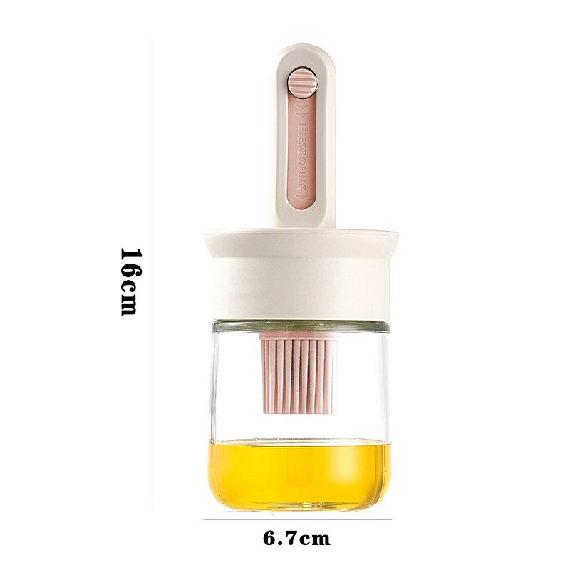 Telescopic Oil Brush Integrated Bottle Adjustable Length High Temperature Resistant Household Kitchen Barbecue Baking Tool