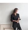 Women's Black Blazer: 2022 Spring/Autumn, Korean Medium Length, British Casual Style