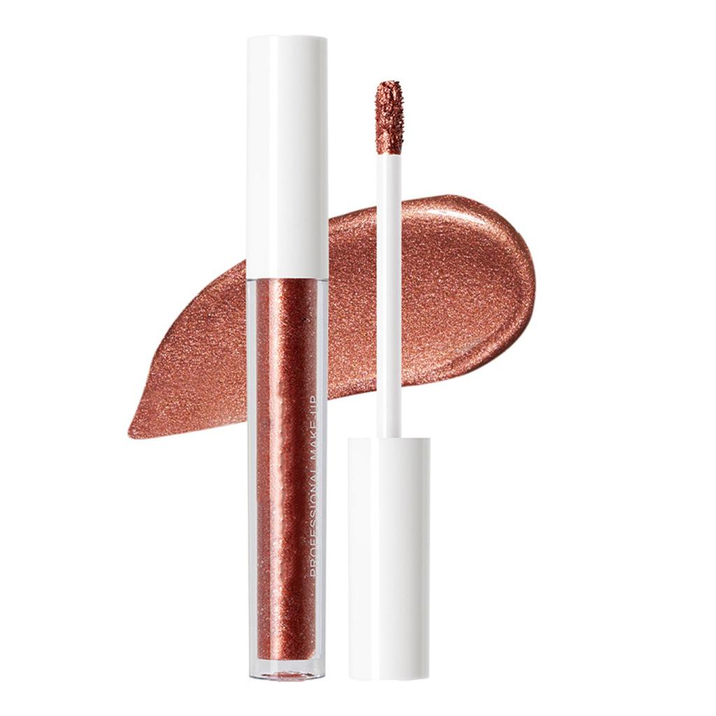 Single Tube Shimmer Metallic Liquid Eyeshadow Glitter Highlighter Long Lasting Waterproof Sparkling Eye Makeup