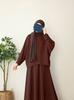 2024 Women's Solid Knit Hooded Top Set – New Loose-Fit Style