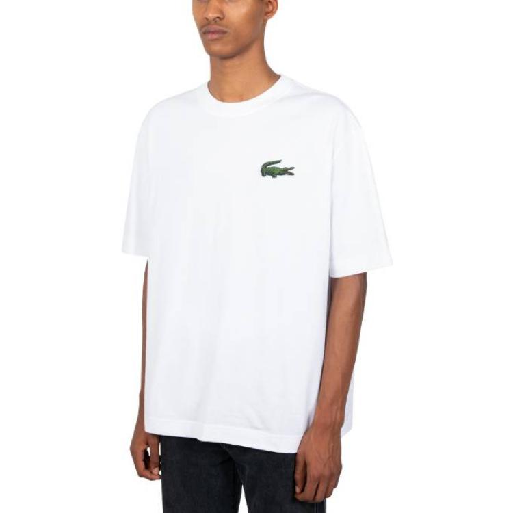 Lacoste T-shirt en coton avec écusson logo TH0062