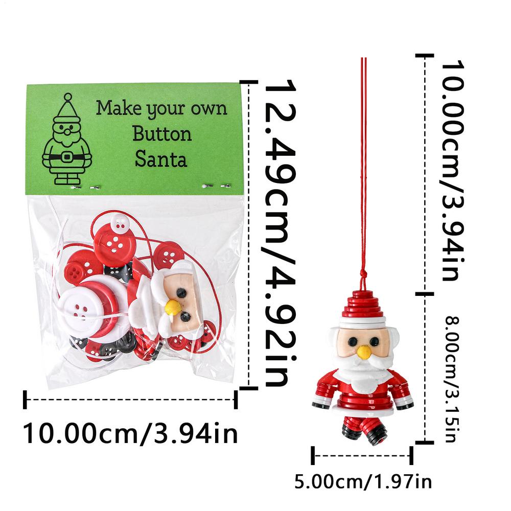Christmas Tree Button Ornament Interactive Hangable Button Snowman Pendant For Christmas Tree For Kids Children Teens Adults