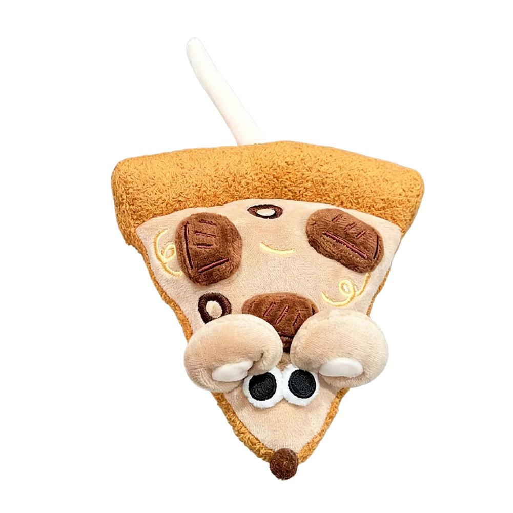 Taschenanhänger Pizza Maus Plüsch Schlüsselanhänger Kawaii Essen Anhänger Geldbörsen Zubehör Rucksack Hängender Schmuck Niedliches Geschenk Für Freunde beige