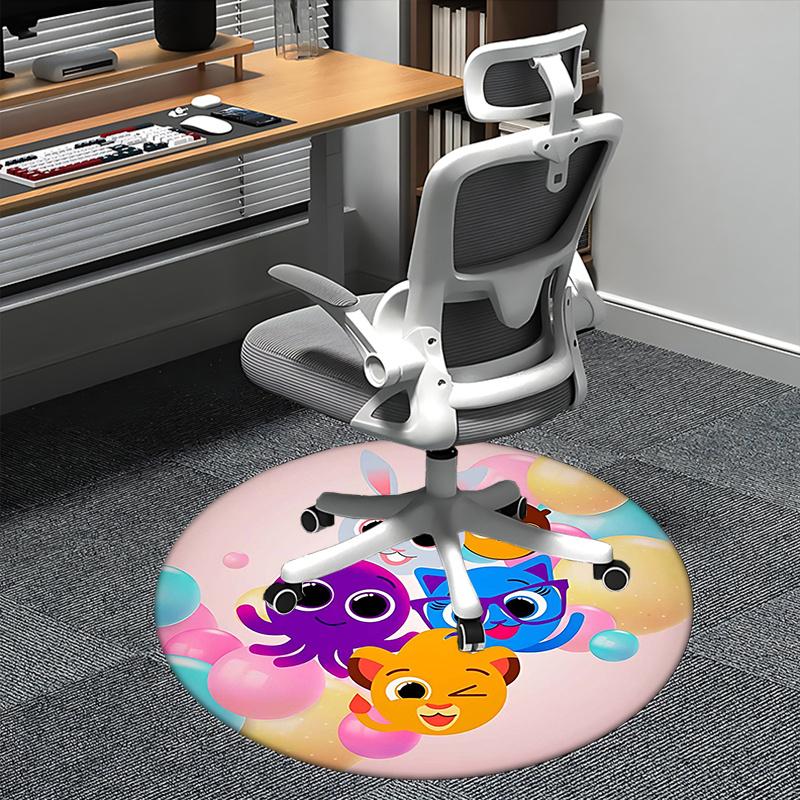 

Shark,Bubble Ball Chair mat Round Rug Office carpet, Machine Washable, Non slip, Suitable for Living Rooms, Bedrooms 80cm