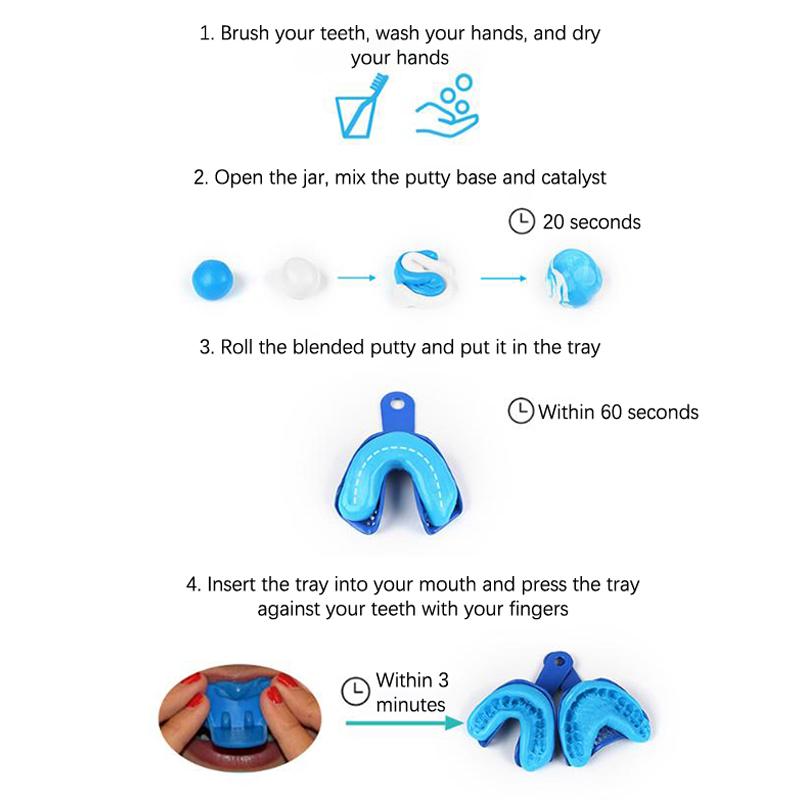 Dental Impression Material Light Body Putty Base Putty Catalyst Mixing Tips Kits Dentistry Molding Silicone Materials
