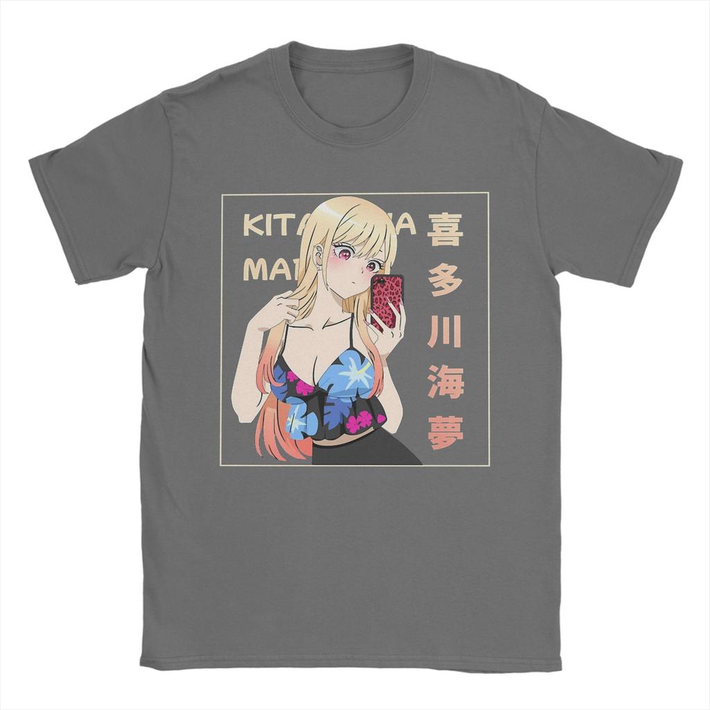 Men Marin Kitagawa T Shirt My Dress-Up Darling Anime Cotton Clothes Humor Short Sleeve Round Neck Tee Shirt Party T-Shirt