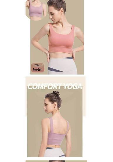 Shockproof Yoga Bra with Fixed Pads - Integrated Sports Vest for Running & Fitness