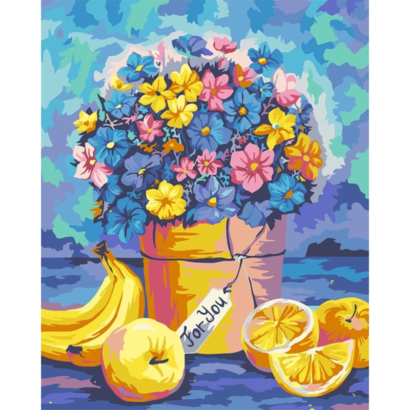 5D Diy Diamond Painting Flowers Cup Fruit Cross Stitch Kit Full Drill Round Embroidery Mosaic Art Picture Of Rhinestones Decor