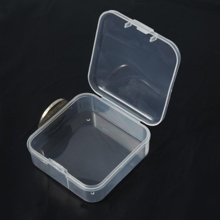 5.5cm Translucent PP Plastic Perler Bead Box with Lid for Jewelry or Small Parts