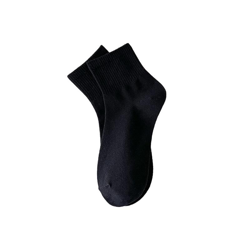 Women's Macaron Color Cotton Sports Socks - Breathable, Sweat-Absorbent, Anti-Pilling, Mid-Tube for Spring & Autumn