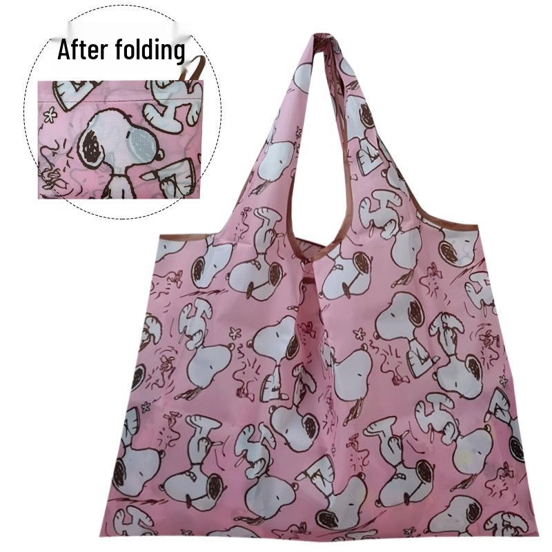 Eco-friendly Foldable Shopping Bag – Japanese & Korean Cartoon Design, Portable and Sturdy