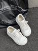 2025 new summer and autumn niche design, simple personality, versatile platform trend women's little white shoes, breathable casual board shoes