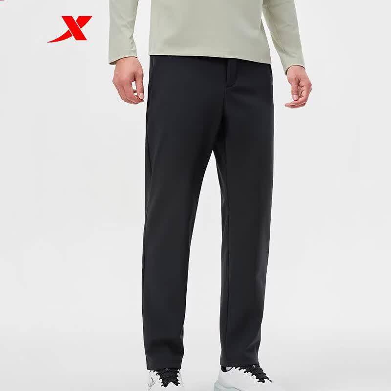XTEP Men s Fleece Lined Slim Fit Trousers 2XL чёрный