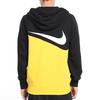 Nike Spliced Knit Hooded Jacket Men Outerwear Black Yellow CT3425-780
