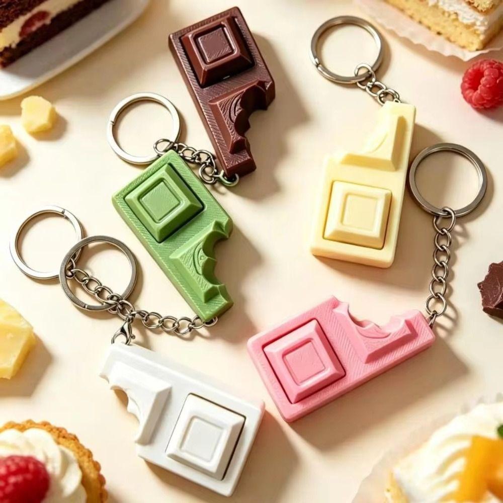 3D Printed Keyboard Fidget Toy Chocolate Design Fidget Keychain  Fidget Play