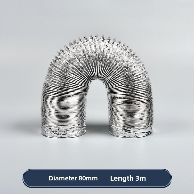 4 Inch 100mm Ventilator Pipe PVC Aluminum Tube Air Ventilation Hose Flexible Exhaust Duct 3/2M System Vent Bathroom