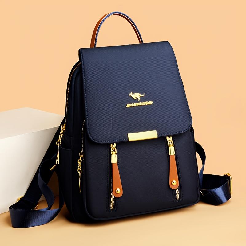 Stylish Versatile Women'S Backpack Multi-pocket Laptop Bag with Top Handle Perfect for School, Travel & Daily Use