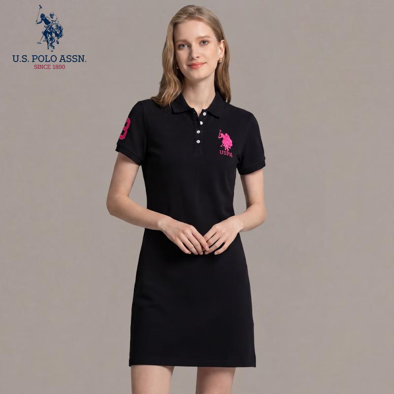 U.S. POLO ASSN. Women's Short Sleeve A-Line Polo Dress