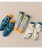 Children's Thickened Warm Cotton Dinosaur Terry Socks - Mid-Calf Length for Boys and Girls