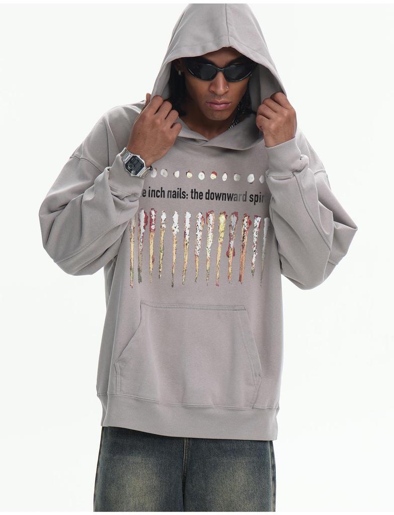 2025 Nine Inch Nails 3D Hooded Terry Knit Sweatshirt - Autumn/Winter Collection