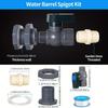 PVC Water Barrel Spigot Kit with Universal Connector and Wall Mount for Easy Garden Use