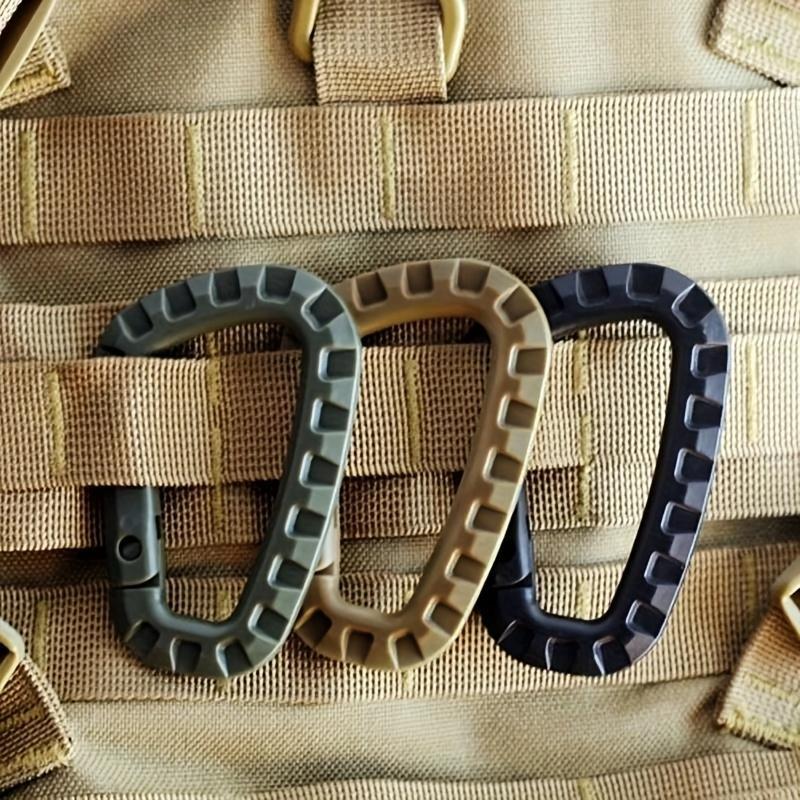 1Pc Durable Backpack Buckles, Carabiner Plastic Hooks, D Shape EDC Gear for Outdoor Camping