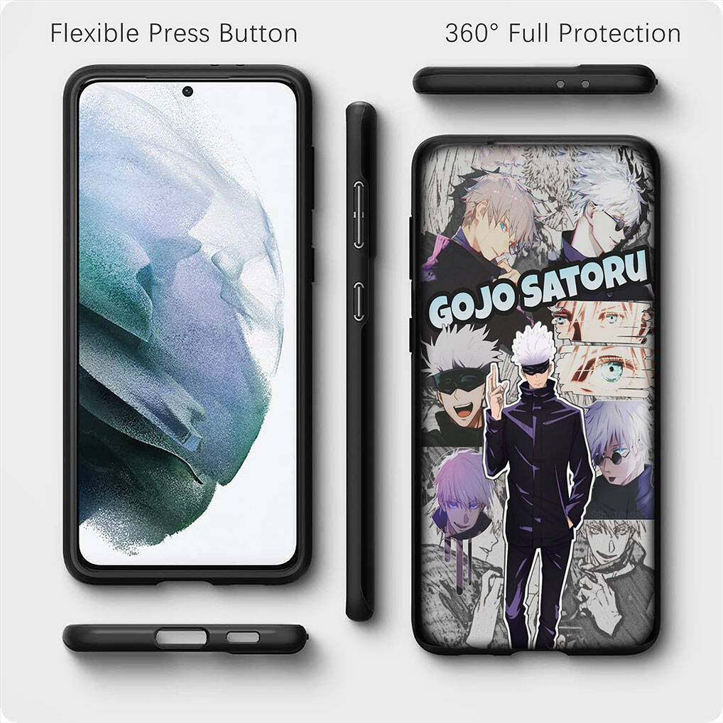 For iPhone 17 16 15 Xiaomi Poco F7 F8 X7 X6 C85 C75 C71 M8 Redmi Note 14 13 12 Pro Max 14C 13C 15C A3 A4 Case Anime Jujutsu Kaisen Gojo Satoru Cover