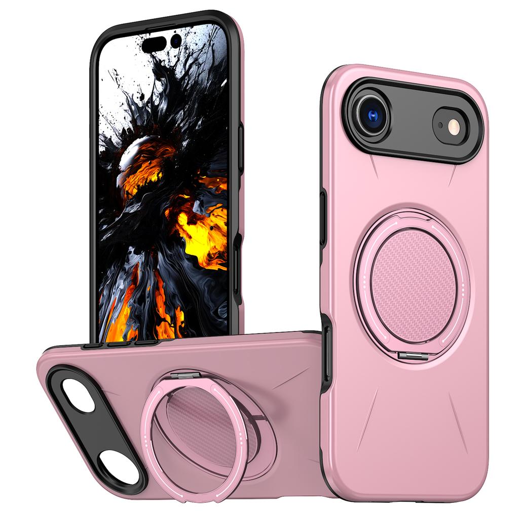 Armor Shockproof Magnetic 360° Rotating Bracket Phone Case For iPhone 17 Air 16 15 14 Plus 13 12 Pro Max For Magsafe Hard Cover