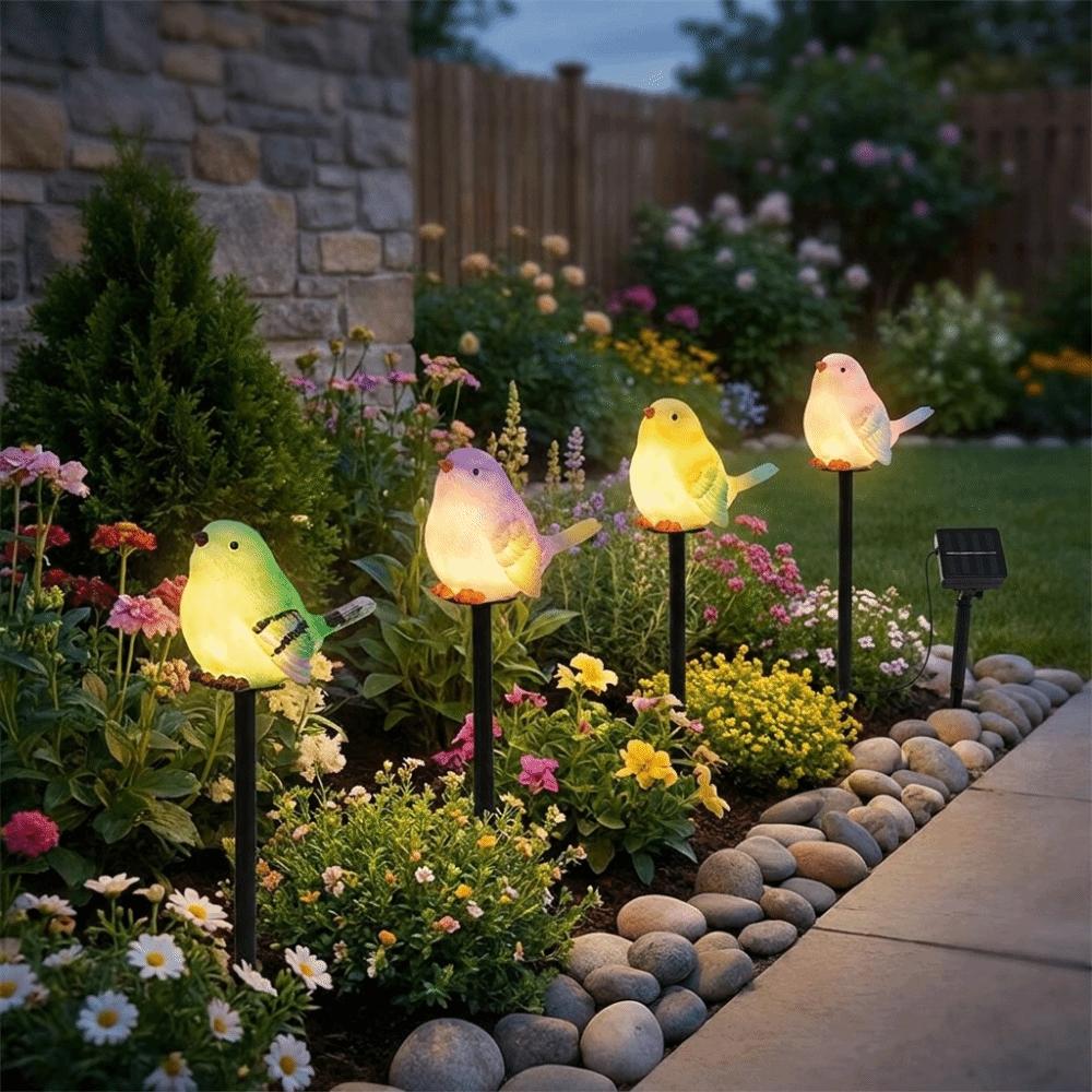 Waterproof Solar LED Bird Stake Light Light Sensing Auto On/Off Solar Powered Garden Light Sealed Structure Delicate Bird Shape