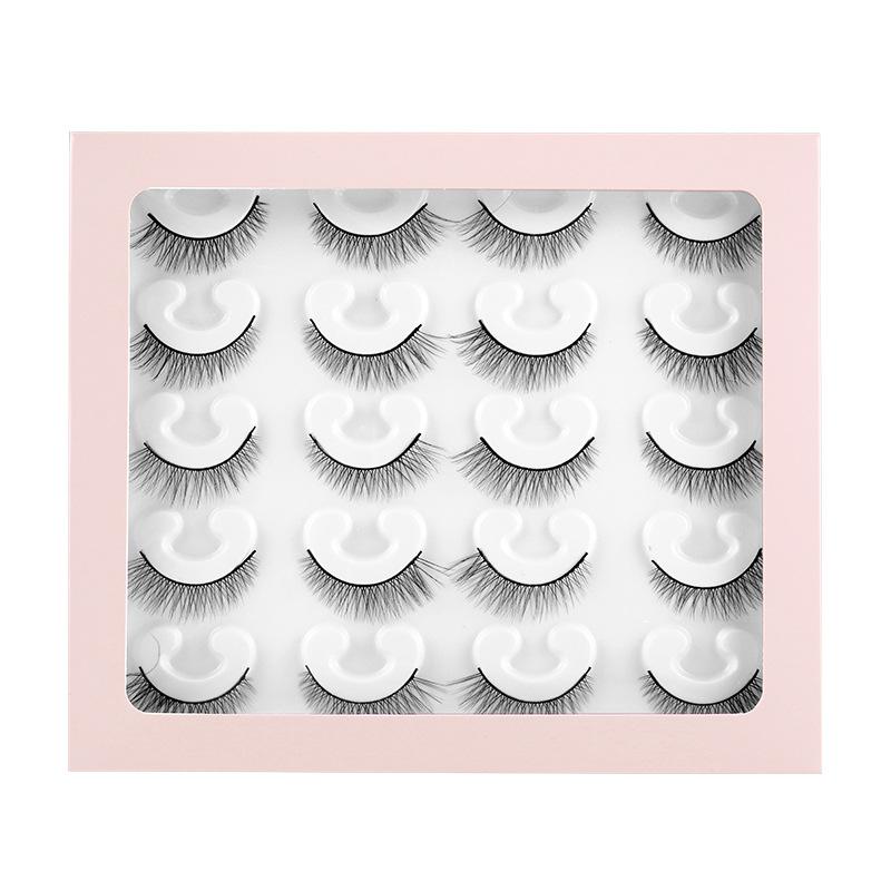 New Product 10 Pairs Of Fake Eyelashes Mink Curly Thick Simulation Natural Short Eyelashes