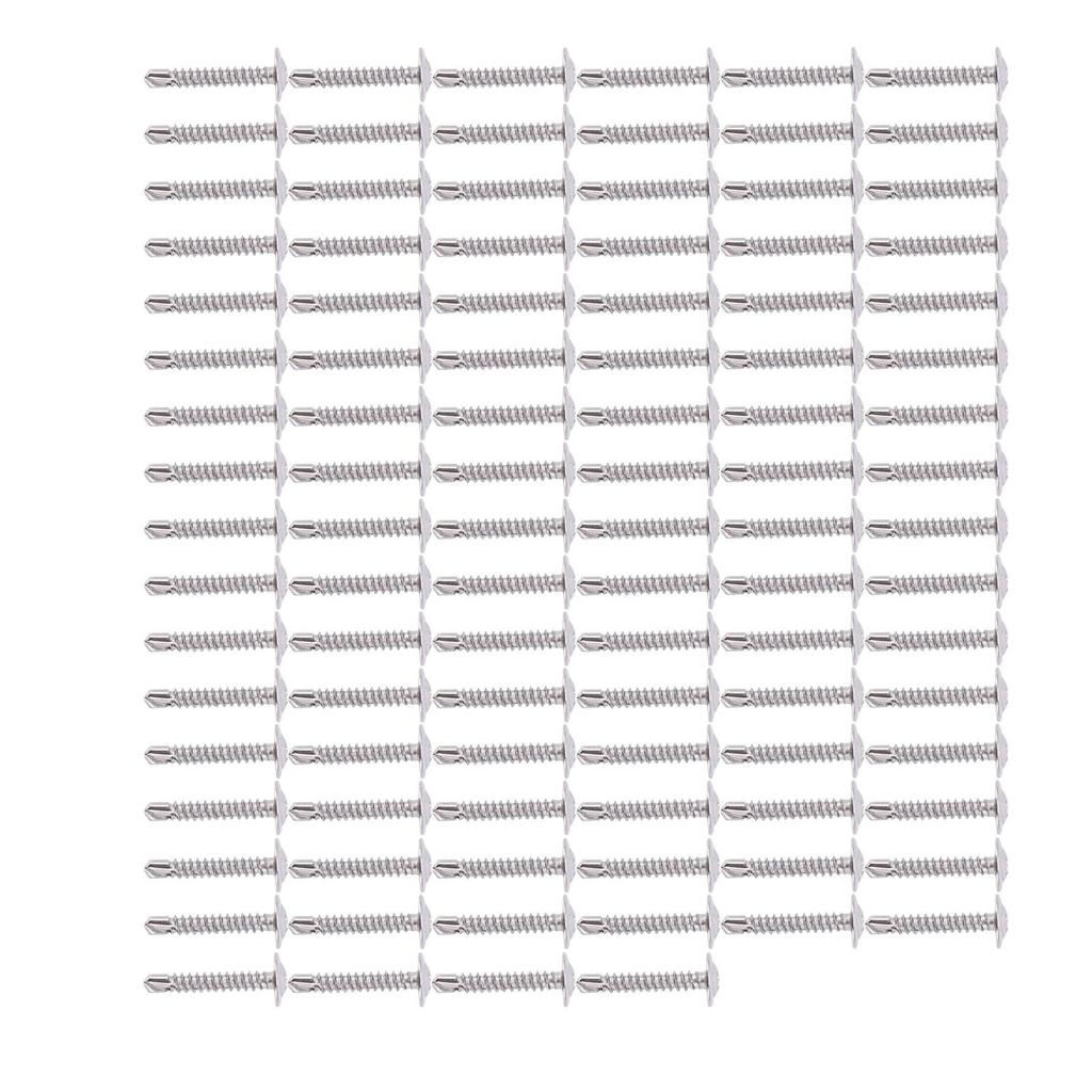 100Pcs Self Drilling Screw M4.2x25 Round Washer Stainless Steel Fastener Accessory Set Kit