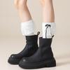 Ribbon Bow Stockings College Style Warm Socks New Long Socks  Autumn Winter