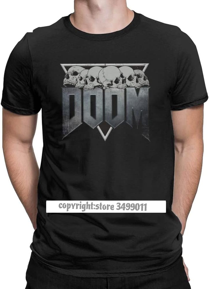 Men s T-Shirt Doom Eternal Cotton Tee Shirt Fitness Game Conan Barbarian Thulsa Snake Cult T Shirt Streetwear Printed 4XL чёрный