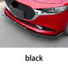FÖR Mazda 3 BP 2020-2023 sedan svart Kolfiberlook ABS Främre Bumper Läpp Spoiler Delare Skydd Karosskit Sidokjol