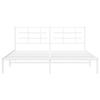 Metal Bed Frame with Headboard White 72  X 84  (183 X 213 Cm)