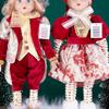 Red-Gold Retro Standing Christmas Jester Doll