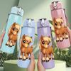 1 PZ Carino Testolina di Pony Arte 750ml Plastica Colorata Borraccia Sportiva Anti-perdita Tappo a Beccuccio Ribaltabile Adatta per Sport Ufficio Uso Domestico
