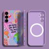 S26 Ultra Case Cartoon Fire Balloon Pattern Magnetic For Magsafe Soft Silicone Cover For Samsung Galaxy S25 FE S24 Ultra S23 S22 Plus S21