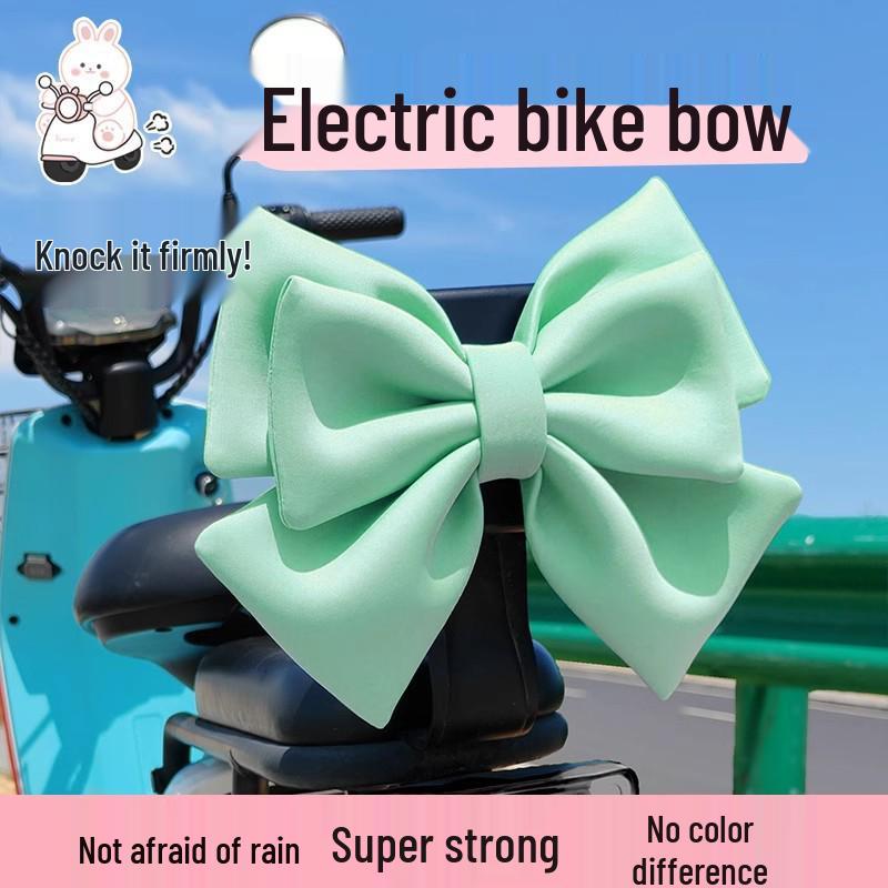 Luna Sunny Day Cute Two-Tone Electric Vehicle Bow & Sticker Accessories