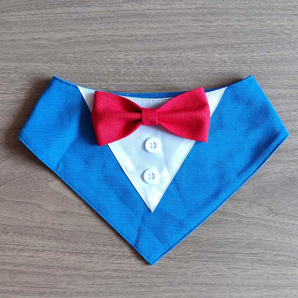 Multicolor British Style Dog Bandana - Wedding Pet Triangle Scarf