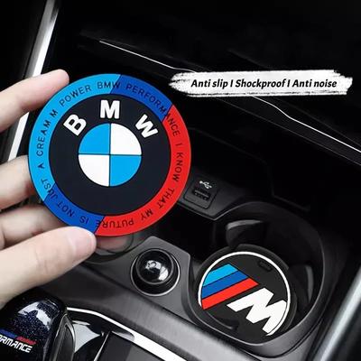 For M X3 X5 X6 Car Interior Non Slip Cup Mat Pad Waterproof Coaster For BMW M 3 4 5 Series G30 G32 G01 G02 G05 G22 E60 E90