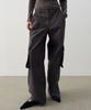 NOIRER FOR WOMAN Cotton Field Wide Pants (Gray)