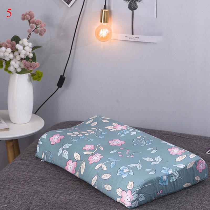 Flower Print  Soft Pillow Cases Slowly Rebound Memory Foam Space Pillow Cases Neck Memory Pillow Case Latex Pillowcase 40*60cm