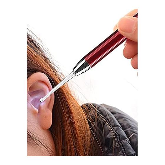Earpick with Light, Earpick, Stainless Steel, Lighted, Ear Cleaning, Nursing Care Earpick, Convenient Goods, Gift for Children, Cute, Parenting