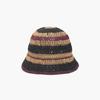 Unisex Summer Vacation Color Block Striped Governor Bucket Hat
