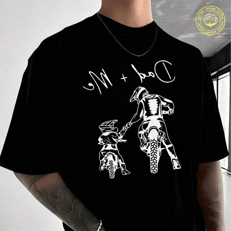 Men's Moto T-Shirt Featuring A Motorcycle Design Casual Street Suitable For Travel And Sports T